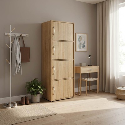 Ντουλάπι-στήλη Soline pakoworld σε sonoma απόχρωση 40x34.5x120εκ