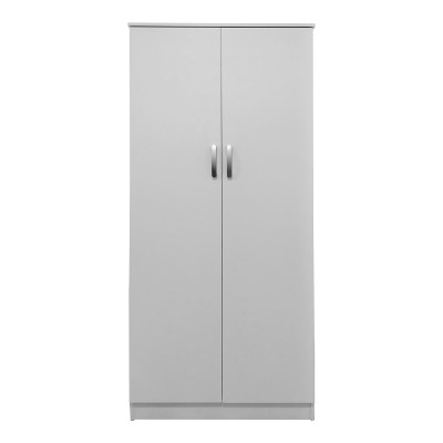 Ντουλάπα δίφυλλη Athos pakoworld σε λευκή απόχρωση 80x42x180εκ