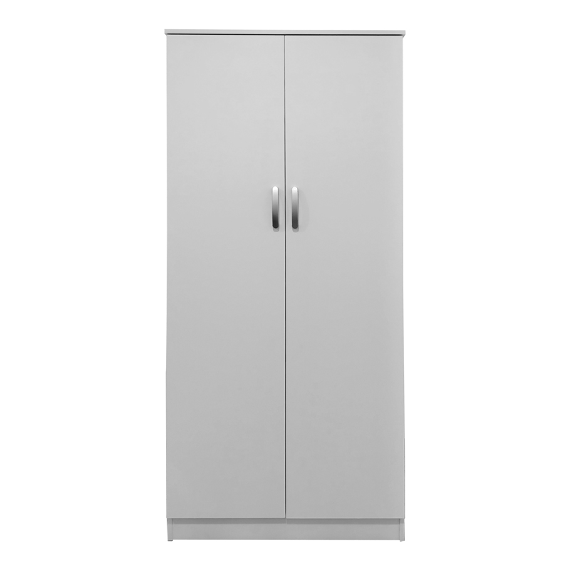 Ντουλάπα δίφυλλη Athos pakoworld σε λευκή απόχρωση 80x42x180εκ