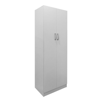 Ντουλάπα δίφυλλη Athos pakoworld σε λευκή απόχρωση 60x42x180εκ