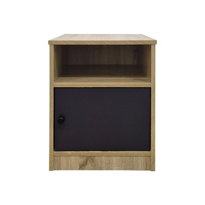 Κομοδίνο Lenea pakoworld sonoma-ανθρακί 40x40x50εκ