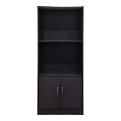 Βιβλιοθήκη Tekaro pakoworld ανθρακί 60x30x120εκ