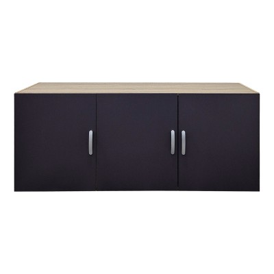 Πατάρι ντουλάπας τρίφυλλο Alvia pakoworld sonoma-ανθρακί 150x51x60εκ