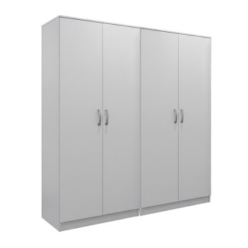 Ντουλάπα τετράφυλλη Athos Ι pakoworld λευκή 160x42x180εκ