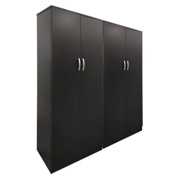 Ντουλάπα τετράφυλλη Athos Ι pakoworld wenge 160x42x180εκ