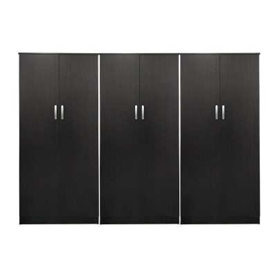 Ντουλάπα εξάφυλλη Athos pakoworld wenge 240x42x180εκ