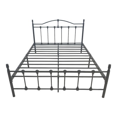 Κρεβάτι Wotso pakoworld μεταλλικό σε μαύρη απόχρωση 150x200εκ