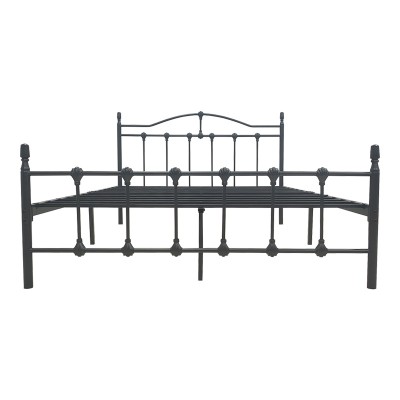 Κρεβάτι Wotso pakoworld μεταλλικό σε μαύρη απόχρωση 150x200εκ