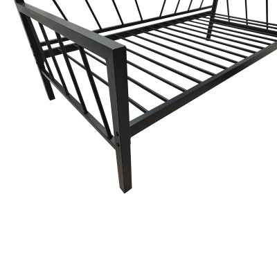 Κρεβάτι-Καναπές Remmie pakoworld μέταλλο μαύρο 90x190εκ