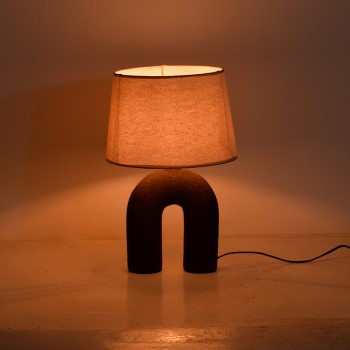 Επιτραπέζιο φωτιστικό Archo Inart Ε27 κεραμικό σε καφέ-μπεζ απόχρωση Φ30x45εκ