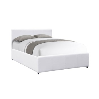 Κρεβάτι Dellia pakoworld με αποθηκευτικό χώρο pu λευκό 120x200εκ