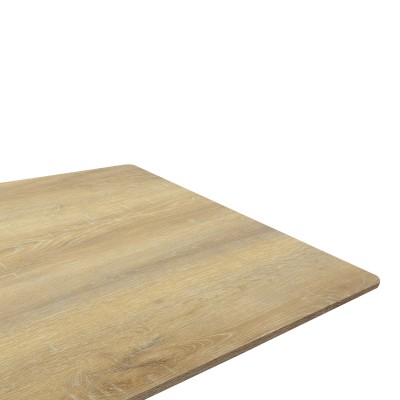 Τραπέζι Aragne pakoworld sonoma mdf με μαύρα μεταλλικά πόδια 160x90x75εκ