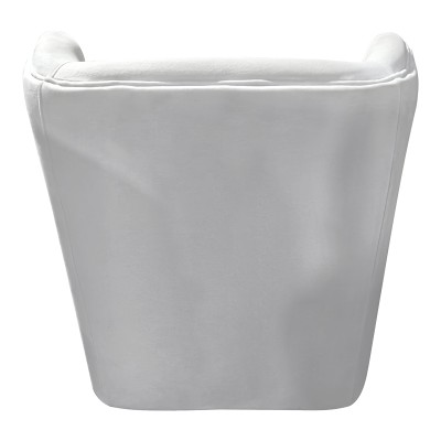 Πολυθρόνα Regalo pakoworld βελούδο σε λευκή απόχρωση 75x88x85εκ