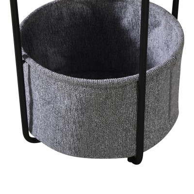 Βοηθητικό τραπέζι Fredami pakoworld μαύρο μαρμάρου Φ40x50εκ