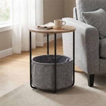 Βοηθητικό τραπέζι Fredami pakoworld sonoma Φ40x50εκ