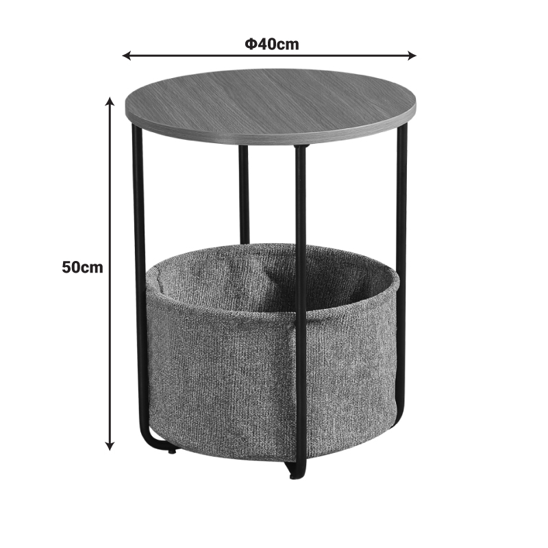 Βοηθητικό τραπέζι Fredami pakoworld sonoma Φ40x50εκ