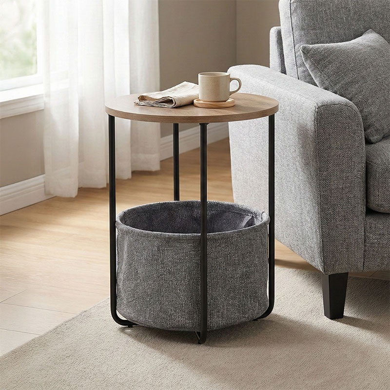 Βοηθητικό τραπέζι Fredami pakoworld sonoma Φ40x50εκ