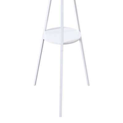 Καλόγερος Denner pakoworld μέταλλο σε λευκή απόχρωση 48.5x48.5x180εκ