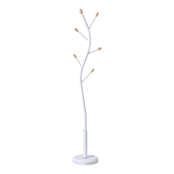 Καλόγερος Portu pakoworld μέταλλο σε λευκή-φυσική απόχρωση Φ30x170εκ