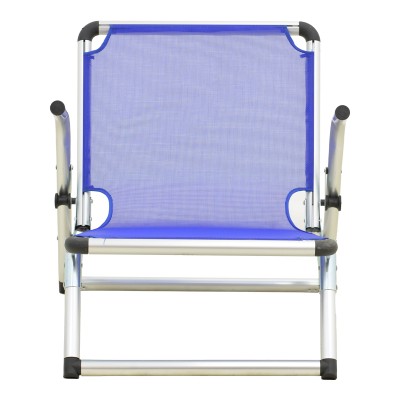 Καρεκλάκι παραλίας Plazo pakoworld αλουμίνιο-textilene σε μπλε απόχρωση 55x70x59εκ