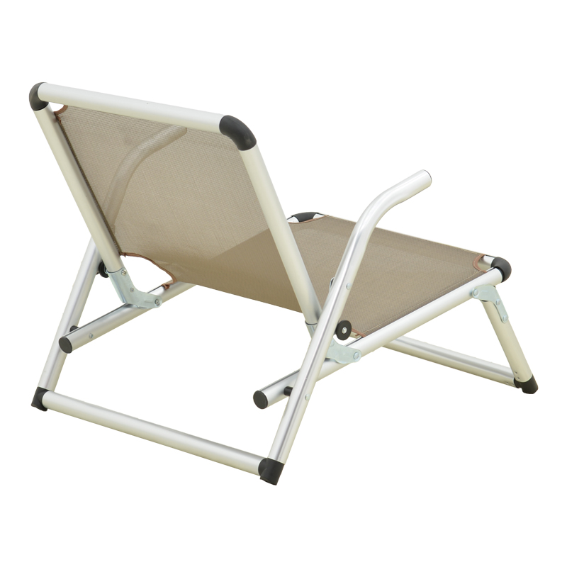 Καρεκλάκι παραλίας Plazo pakoworld αλουμίνιο-textilene σε σαμπανί 55x70x59εκ