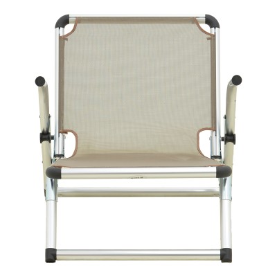 Καρεκλάκι παραλίας Plazo pakoworld αλουμίνιο-textilene σε σαμπανί 55x70x59εκ