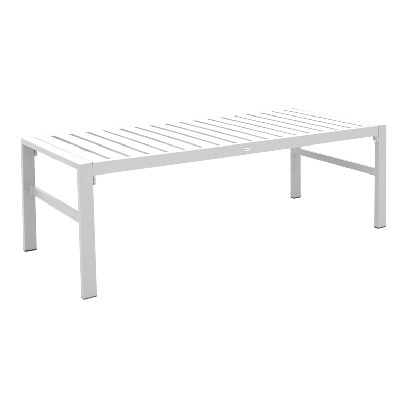 Σαλόνι Gardenly Ι pakoworld σετ 4τμχ αλουμίνιο σε λευκή απόχρωση με γκρι-μπεζ μαξιλάρια