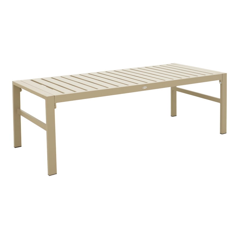 Σαλόνι Gardenly Ι pakoworld σετ 4τμχ αλουμίνιο σε απόχρωση cappuccino με γκρι-μπεζ μαξιλάρια