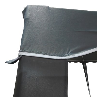 Κιόσκι Gazebo pakoworld μεταλλικός σκελετός - ύφασμα ανθρακί 3x3m