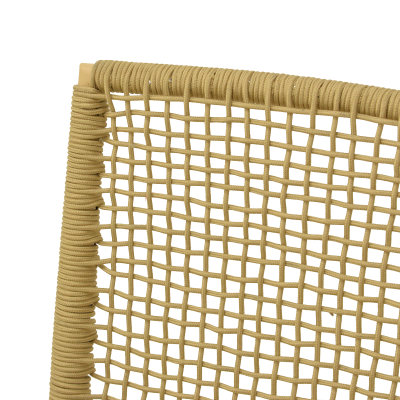 Πολυθρόνα Weave pakoworld στοιβαζόμενη αλουμίνιο-pe σχοινί σε μπεζ απόχρωση 57x63x86εκ