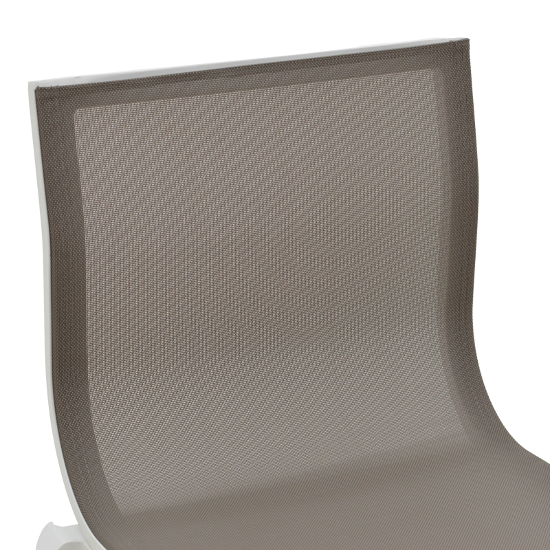 Σκαμπό μπαρ Melina pakoworld στοιβαζόμενη αλουμίνιο σε λευκή- textline σε γκρι απόχρωση 57x52,5x106,5εκ