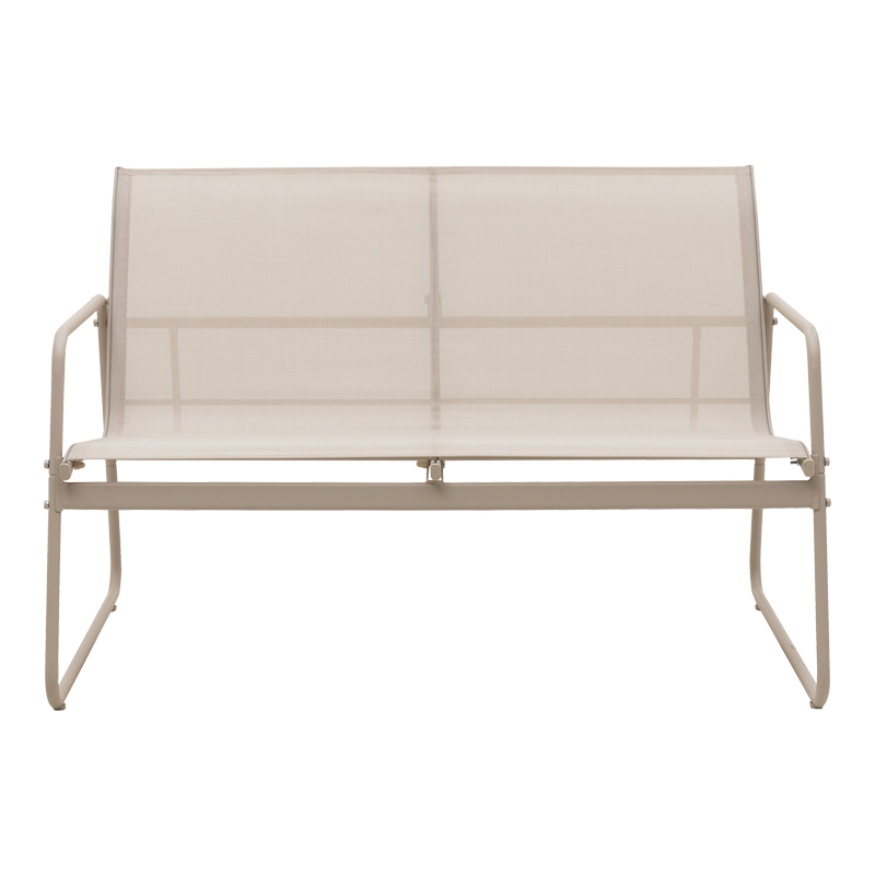 Σαλόνι εξωτερικού χώρου Veranda textilene-μέταλλο σε cappuccino απόχρωση