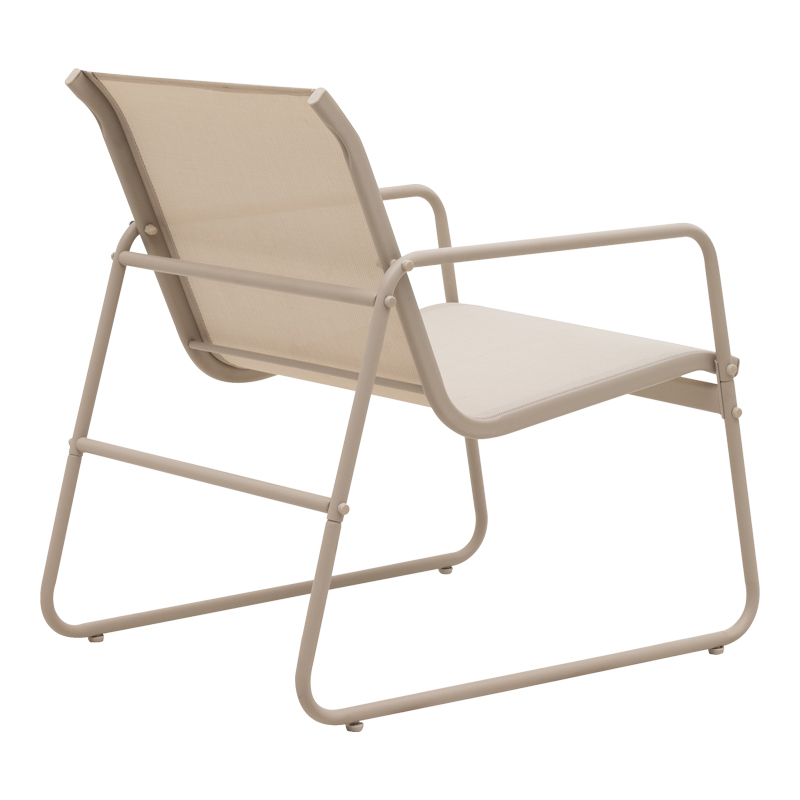 Σαλόνι εξωτερικού χώρου Veranda textilene-μέταλλο σε cappuccino απόχρωση