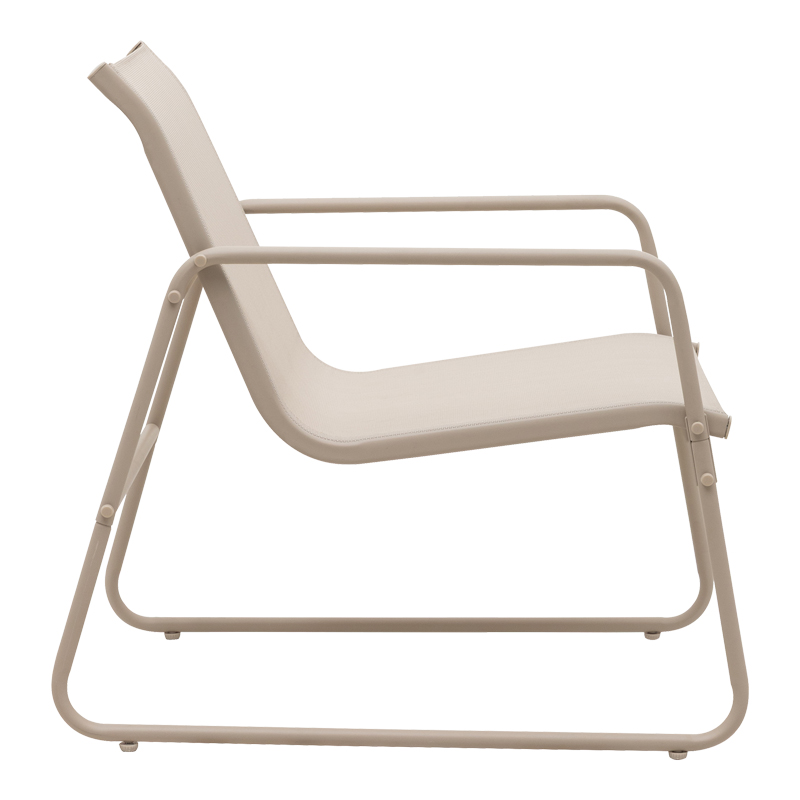 Σαλόνι εξωτερικού χώρου Veranda textilene-μέταλλο σε cappuccino απόχρωση