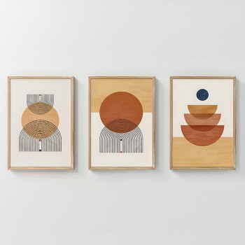 Πίνακας Mireta pakoworld τρίπτυχος με ψηφιακή εκτύπωση και πλαίσιο 33x1.5x48εκ