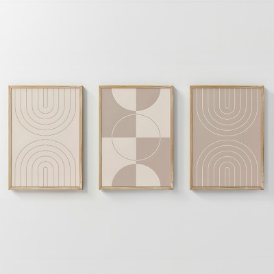 Πίνακας Zenzia pakoworld τρίπτυχος με ψηφιακή εκτύπωση και πλαίσιο 33x1.5x48εκ