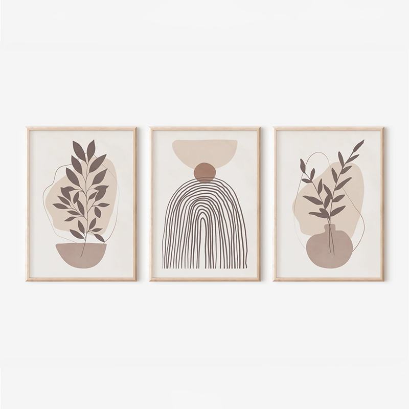 Πίνακας Frendy pakoworld τρίπτυχος με ψηφιακή εκτύπωση και πλαίσιο 33x1.5x48εκ