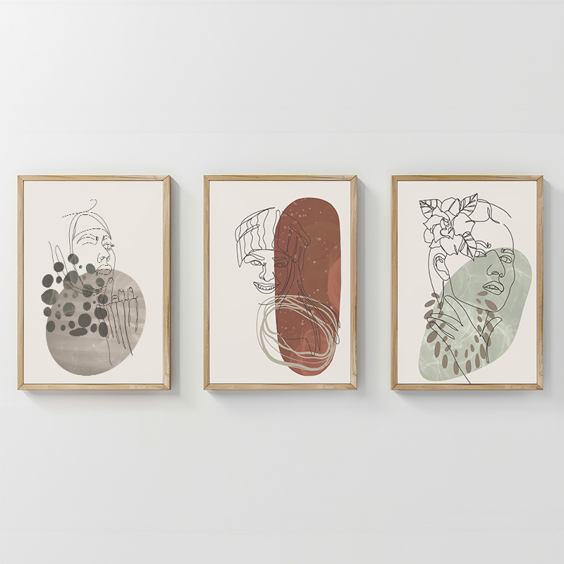 Πίνακας Aelra pakoworld τρίπτυχος με ψηφιακή εκτύπωση και πλαίσιο 33x1.5x48εκ