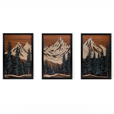 Πίνακας Fortasia pakoworld τρίπτυχος με ψηφιακή εκτύπωση και πλαίσιο 33x0.3x48εκ