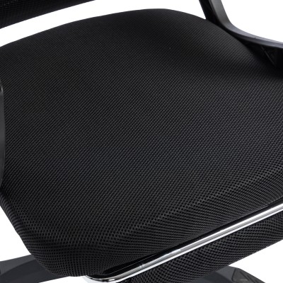 Καρέκλα γραφείου διευθυντή με υποπόδιο Meton pakoworld mesh χρώμα μαύρο 48x60x118-128εκ