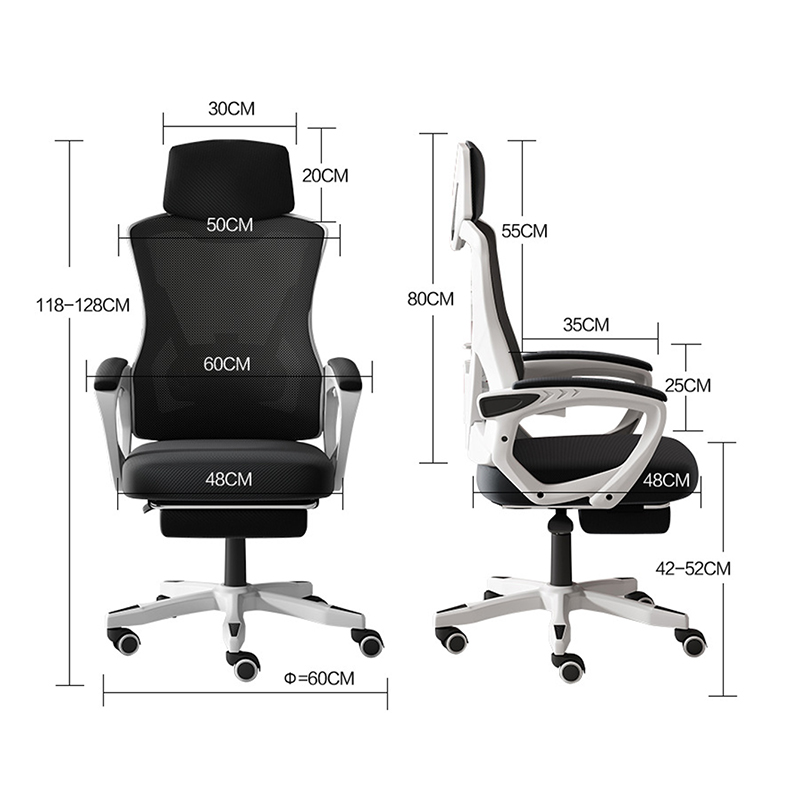 Καρέκλα γραφείου διευθυντή με υποπόδιο Meton pakoworld mesh χρώμα μαύρο 48x60x118-128εκ