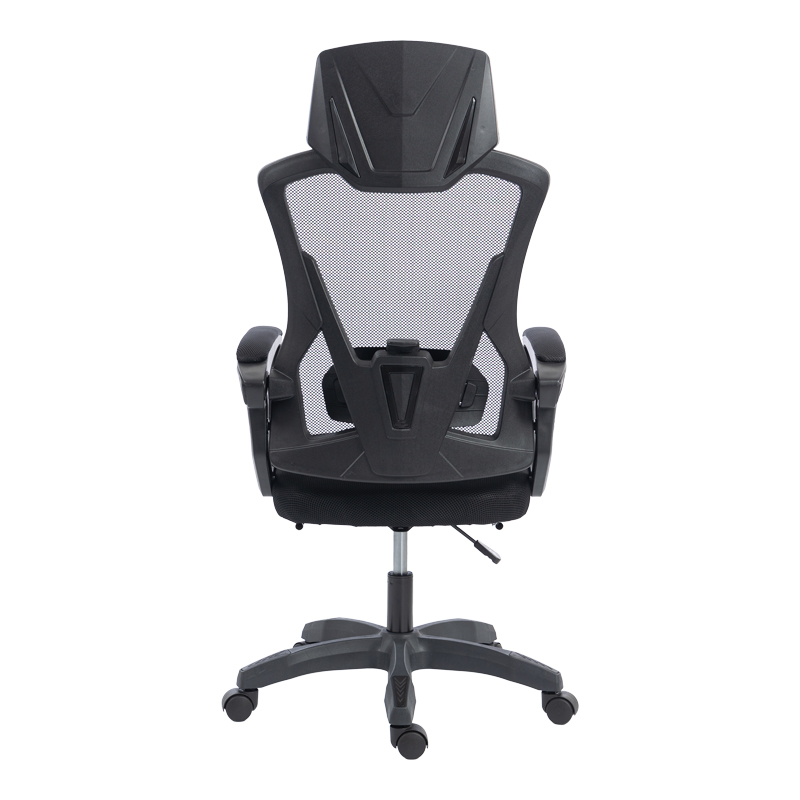 Καρέκλα γραφείου διευθυντή με υποπόδιο Meton pakoworld mesh χρώμα μαύρο 48x60x118-128εκ