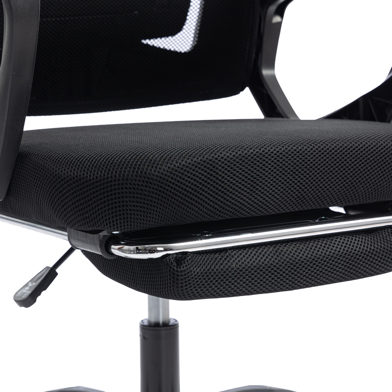 Καρέκλα γραφείου διευθυντή με υποπόδιο Meton pakoworld mesh χρώμα μαύρο 48x60x118-128εκ