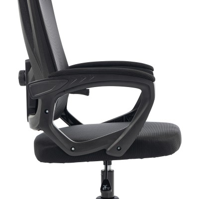 Καρέκλα γραφείου διευθυντή Exeter pakoworld mesh χρώμα μαύρο 50x58x119-129εκ