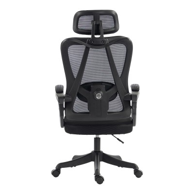 Καρέκλα γραφείου διευθυντή Exeter pakoworld mesh χρώμα μαύρο 50x58x119-129εκ