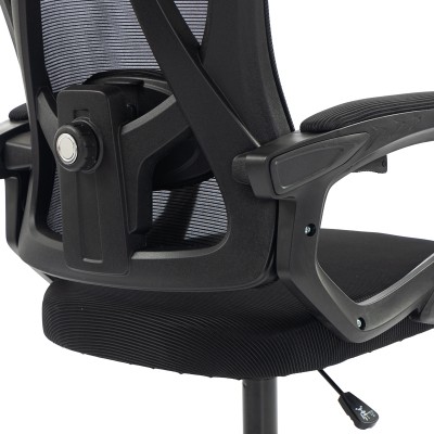 Καρέκλα γραφείου διευθυντή Exeter pakoworld mesh χρώμα μαύρο 50x58x119-129εκ