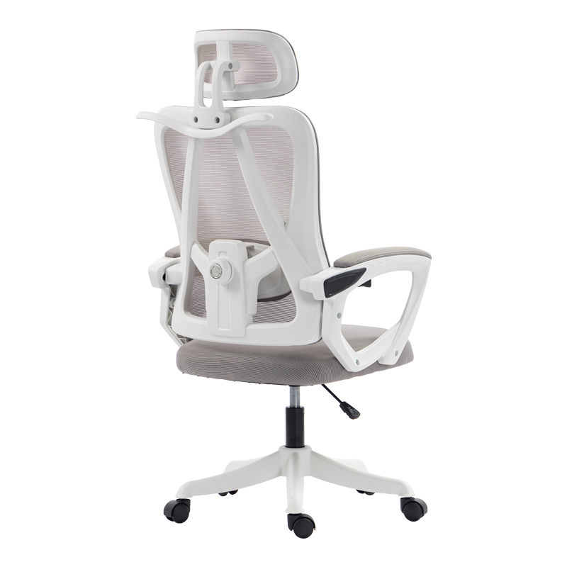 Καρέκλα γραφείου διευθυντή Exeter pakoworld λευκή - mesh γκρι 50x58x119-129εκ