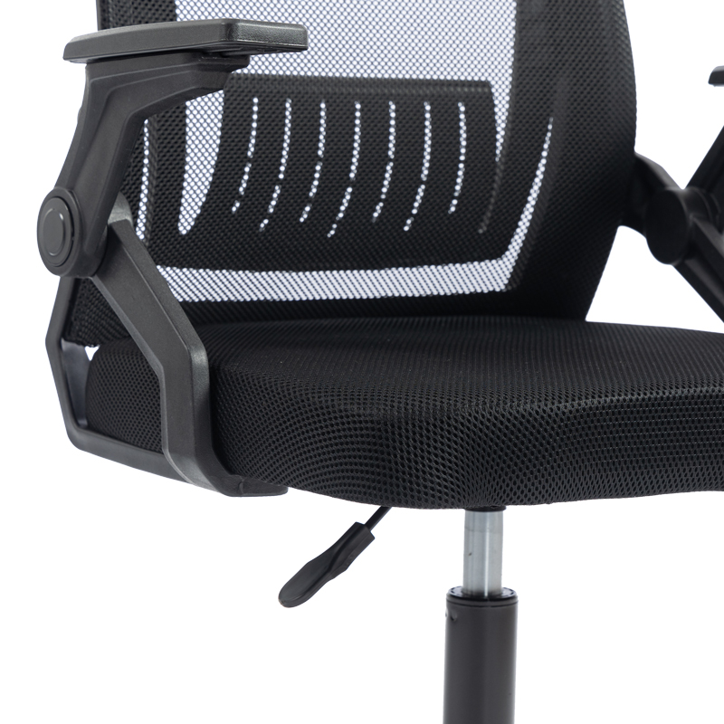 Καρέκλα γραφείου εργασίας Penza pakoworld mesh χρώμα μαύρο 48x58x92-102εκ