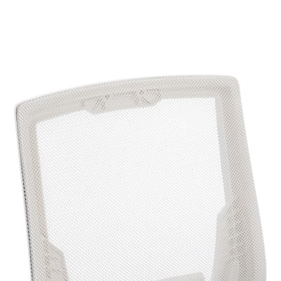 Καρέκλα γραφείου εργασίας Penza pakoworld λευκή - mesh γκρι 48x58x92-102εκ