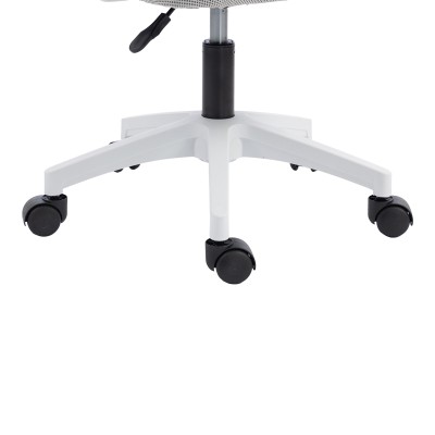 Καρέκλα γραφείου εργασίας Penza pakoworld λευκή - mesh γκρι 48x58x92-102εκ